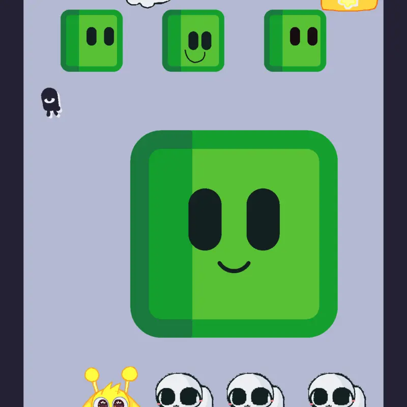 Green cube binky loaf by @Klaskyplanet