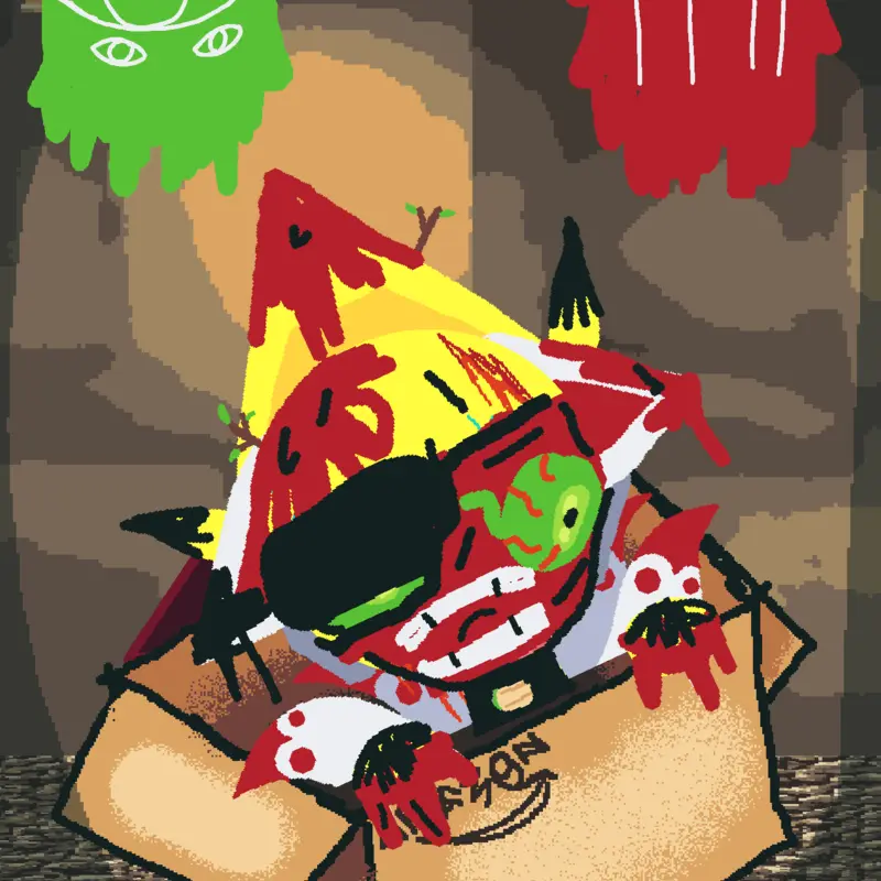 Kitsune cat backrooms edition by @POMPOMSTaNLEYCHARLIE