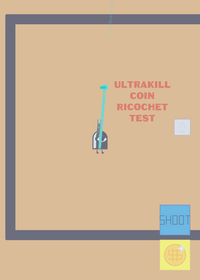 Ultrakill coin ricochet test