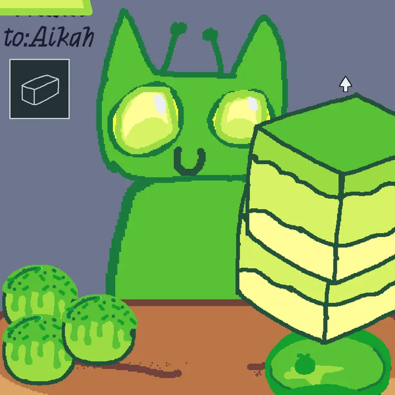 feed a alien cat by @ET_CAT