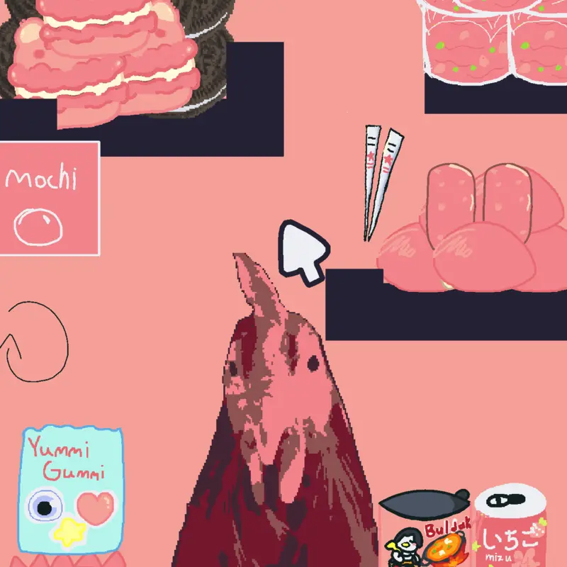 Manoki mukbang game 🐓🍩 by @kitty_caine
