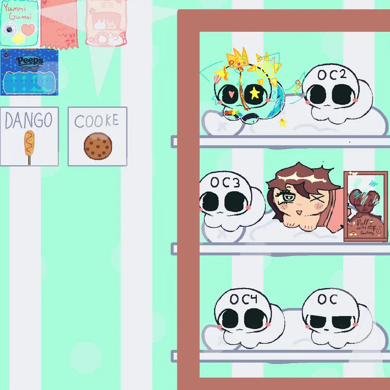 HEHEHE (the blue one is my of btw) by @SHELLYLOVERBAKA