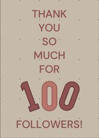 100 followers!