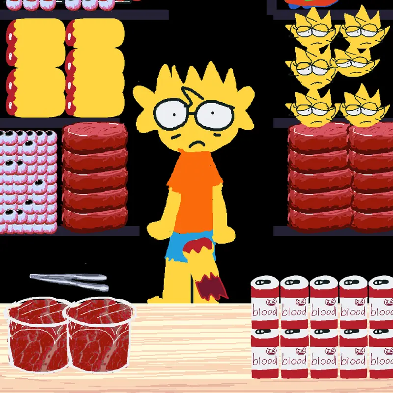 mukbang horror bart simpsoms by @Sonicthehotdog