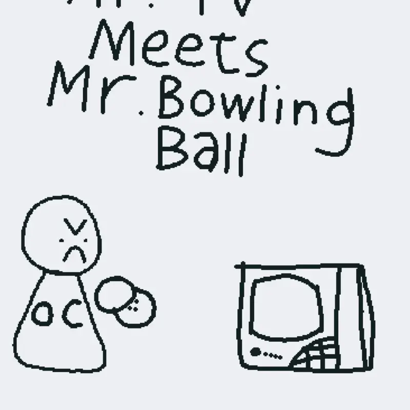 mr. tv meets mr. bowling ball by @BurgerSaucetheBigFan