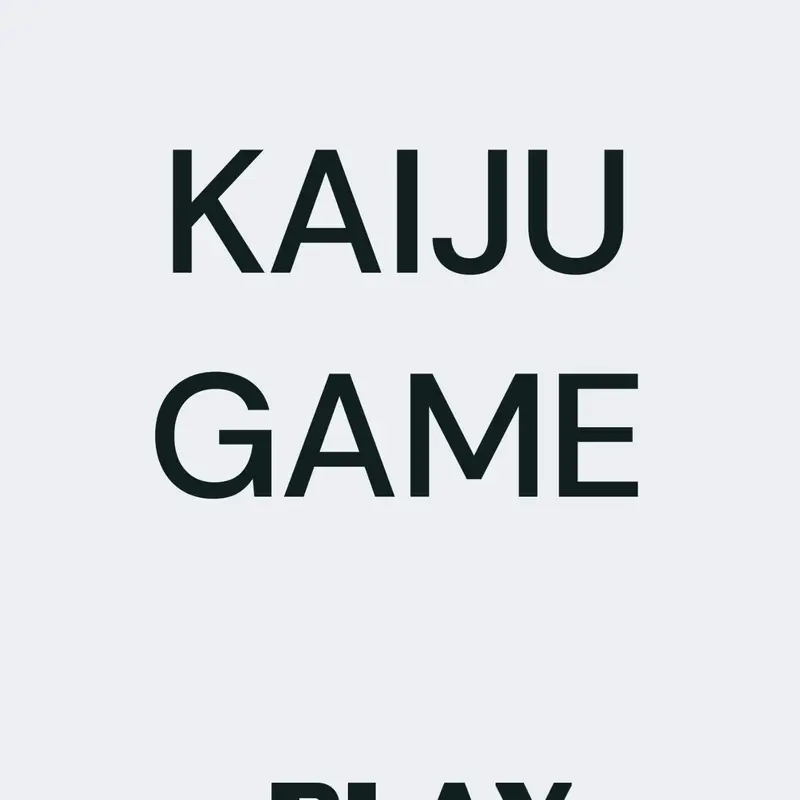 Kaiju game by @derv