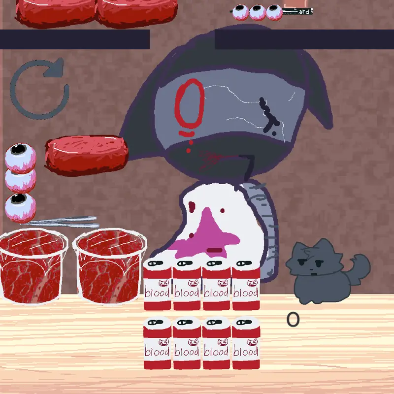 Eating meat by @basic-jay319