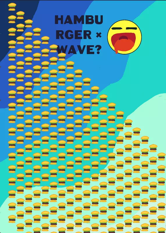 Hamburger × wave by @Marossss