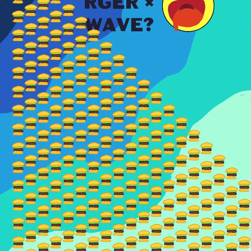 Hamburger × wave by @Marossss