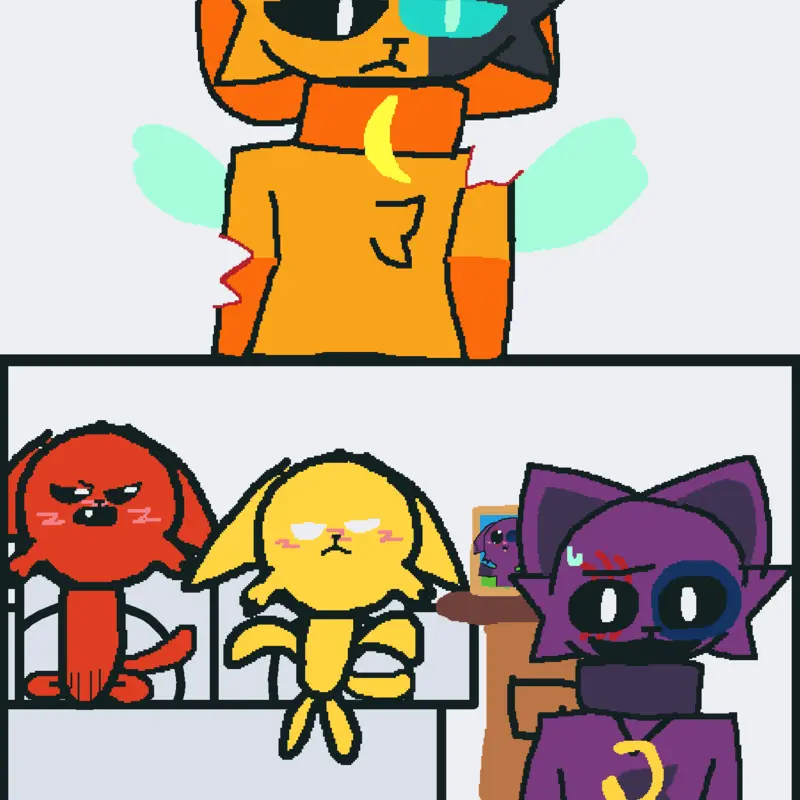 My sisters are fighting by @CATNAP77
