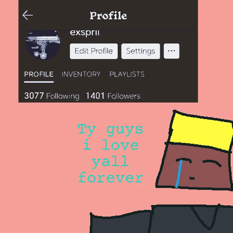 1400 followers! by @exspril