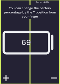 Battery slider percentage