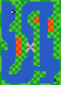 Golf but vertical and negative gravity