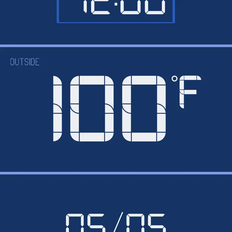 Outside Temperature °F by @Coleso