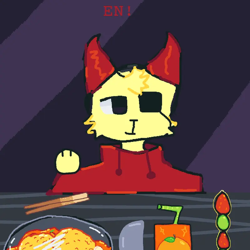 Halloween Mukbang asmr oc devil cat kity by @Maxdexter