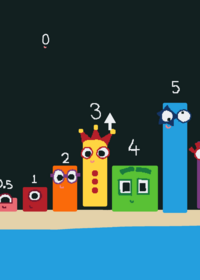 Numberblocks in The beach on night xd
