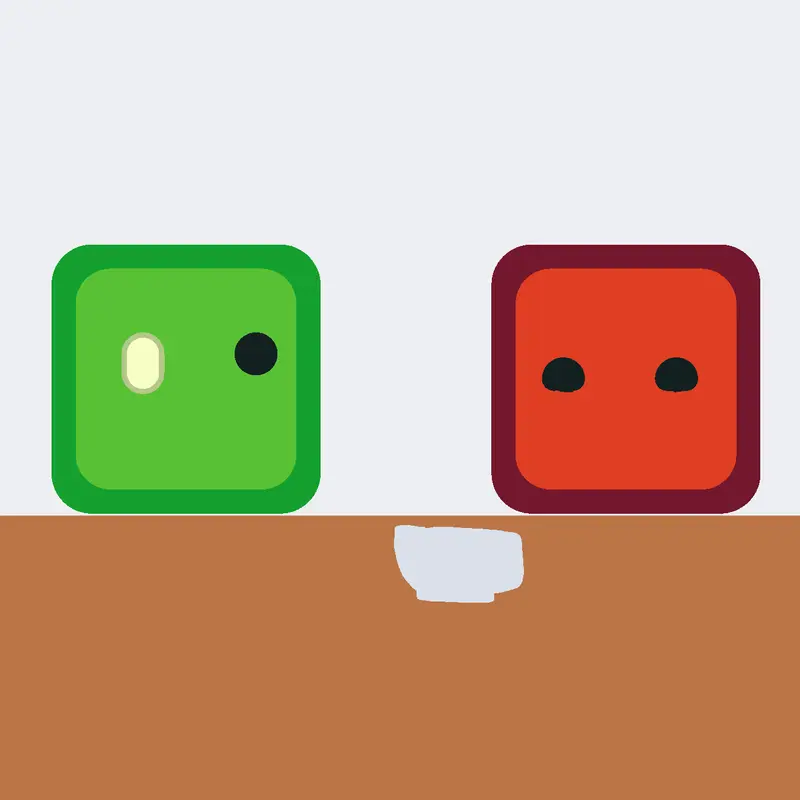 Red and green :3 by @split-cube