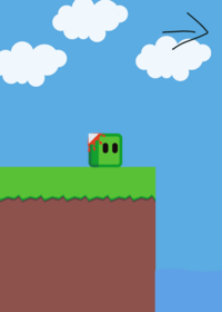 Save green cube