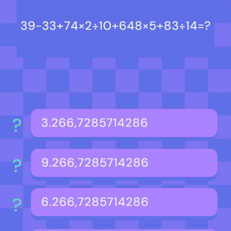 Math Quiz by @Davidson_01