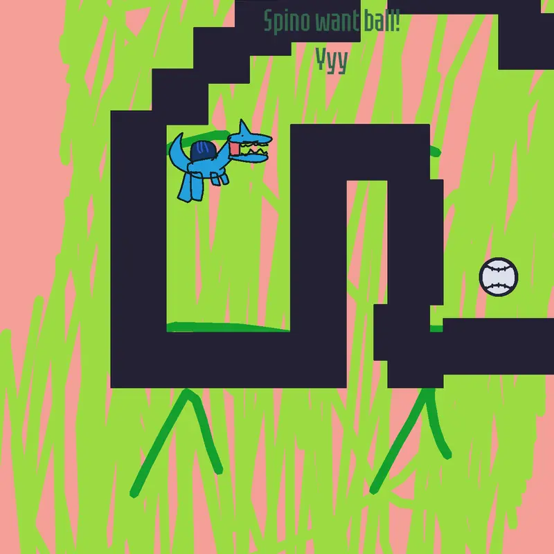 Spino want ball! by @chuggy