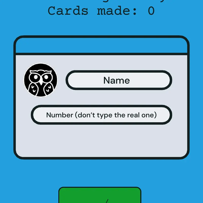 Card simulator by @MatiasGarcia1creates