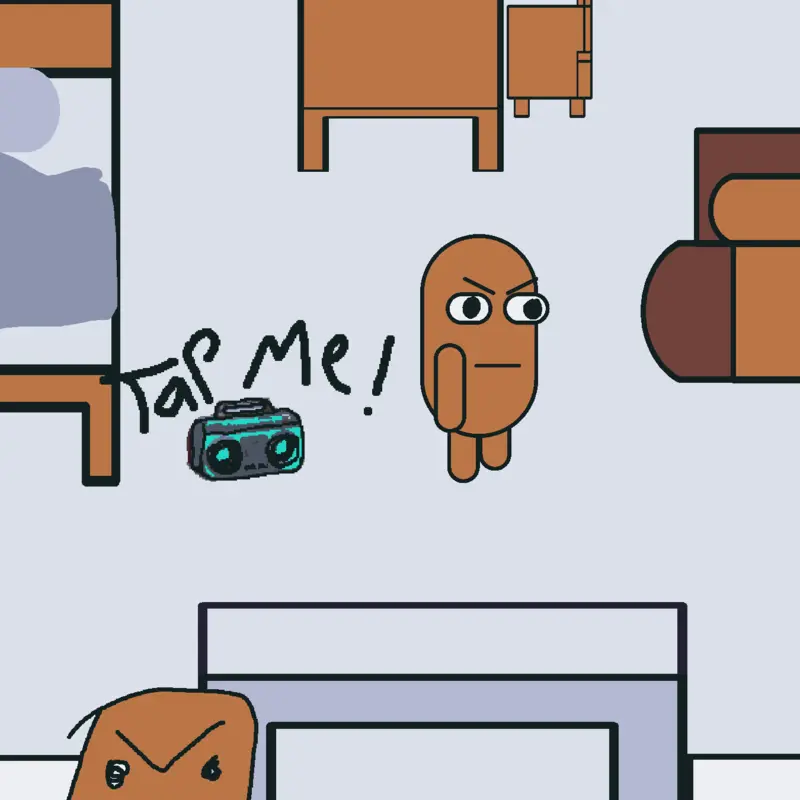 Angry Bean V.1 (old version) by @AngryBeanStudios