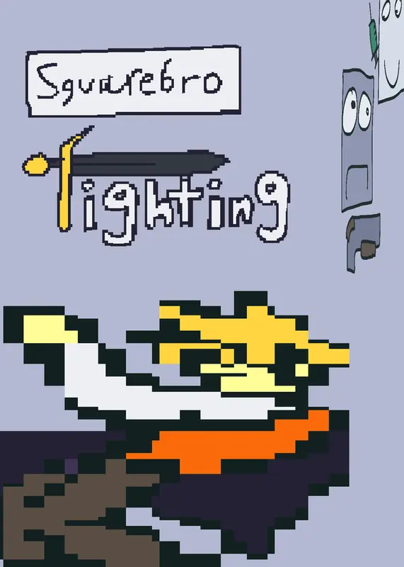 Squarebro Fighting by @Shapeuniverse