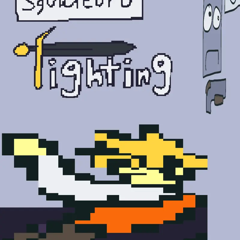 Squarebro Fighting by @Shapeuniverse