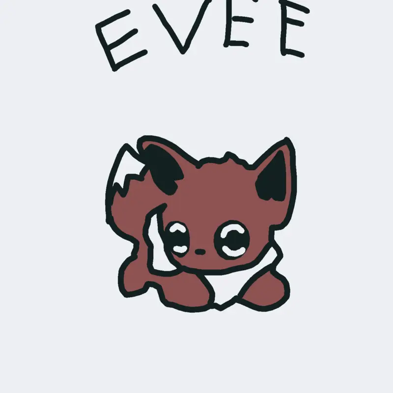 Evee drawing by @Mac-n-cheeze