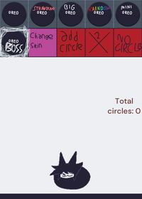 Eats Oreo cat miss circle