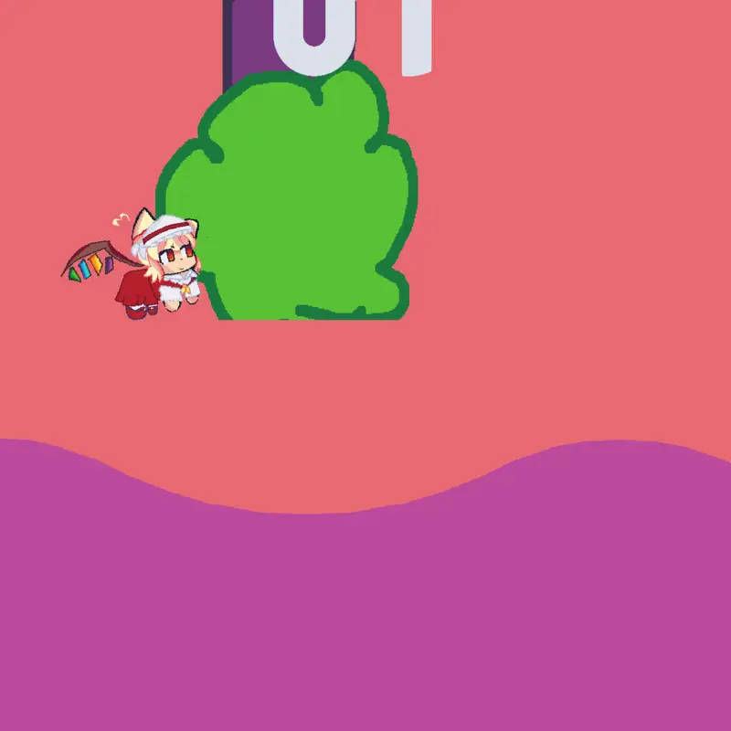 flappy flandre!! by @VictiniZ