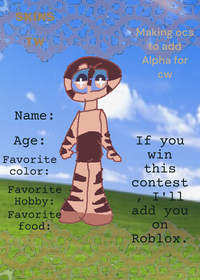 Ocs Contest To be able to add the alpha...