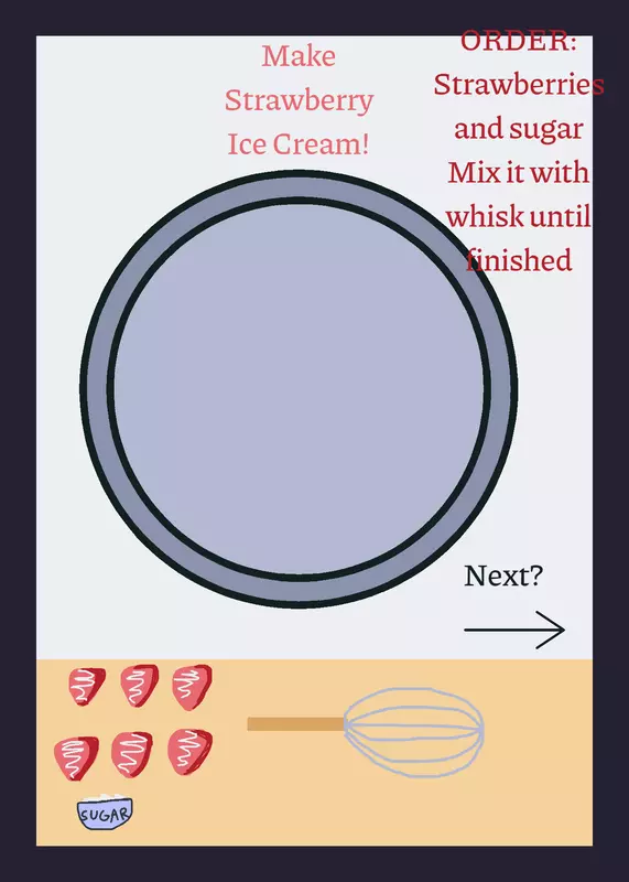 make strawberry ice cream by waffle by @waffle_cool