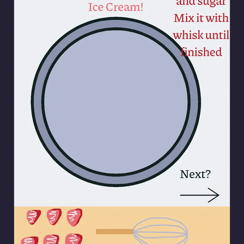 make strawberry ice cream by waffle by @waffle_cool