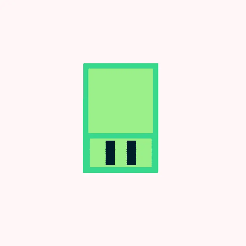 3D Green Cube by @Aztrolyx
