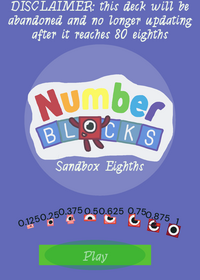 Numberblocks sandbox eighths!