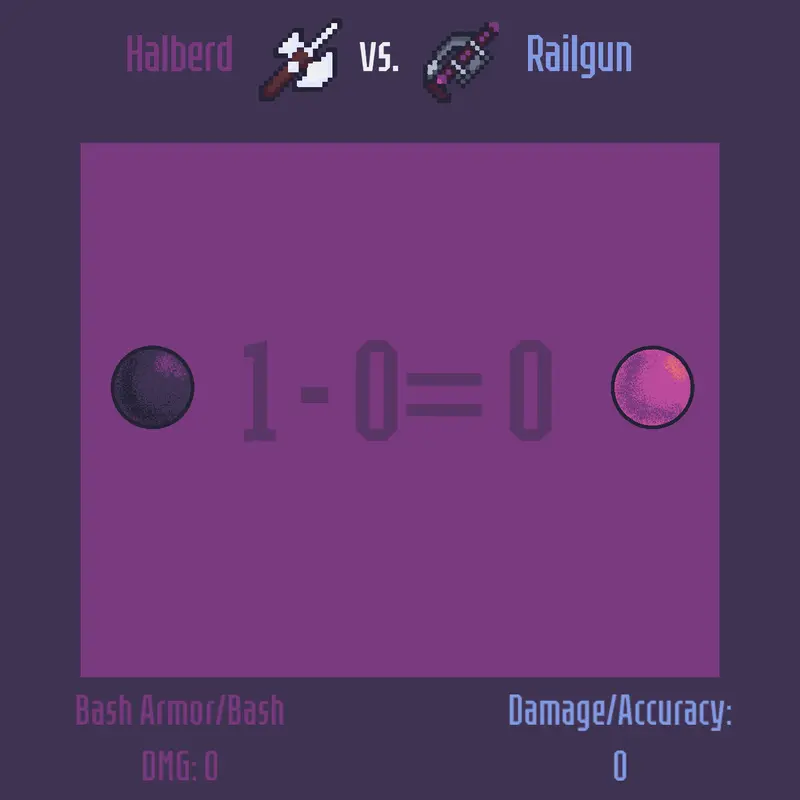 Halberd 🏰 vs. 🌀 Railgun by @RandomPerson9
