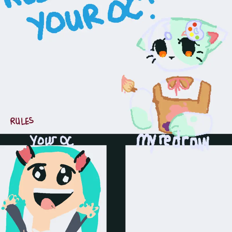 Remix my deck and redraw my Miku OC! by @Ania132554
