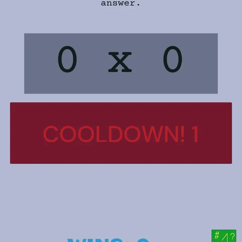 Challenging Multiplication by @WhyImNotAMine