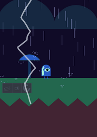 Rain from character.