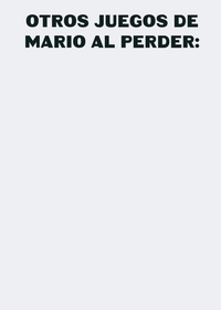 Otros juegos de mario al perder