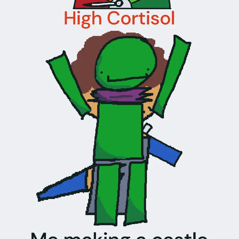 Low cortisol vs high cortisol by @planetpeanutbutter