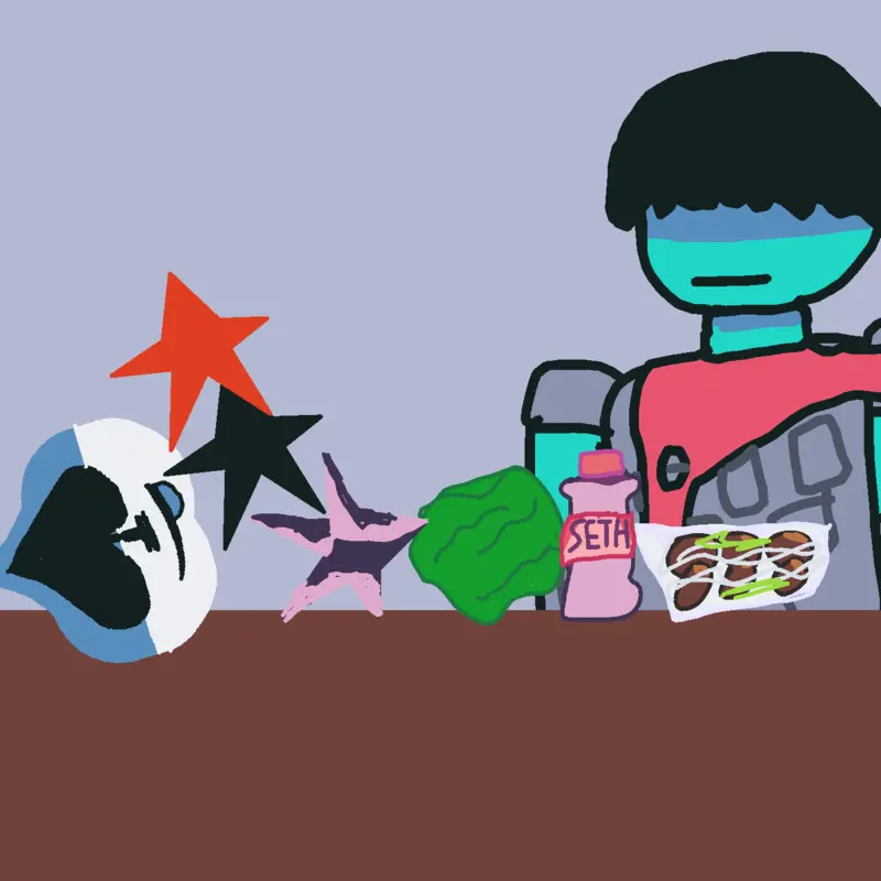 Deltarune kris feeding deck lol by @Gurt-Yo