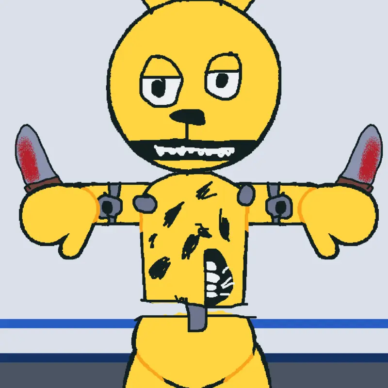 Yellow rabbit ragdoll by @fnafgameofficial