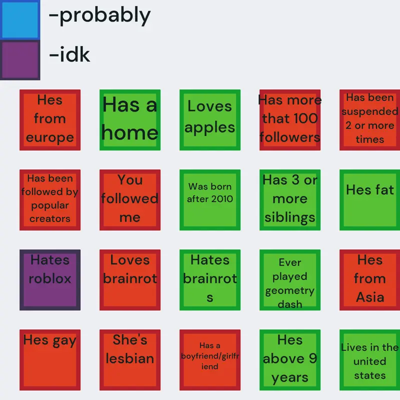My bingo by @kurtis123