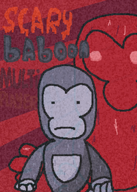 Scary baboon