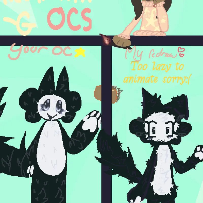 Redrawing ocs by @g0ld3nr31gn_