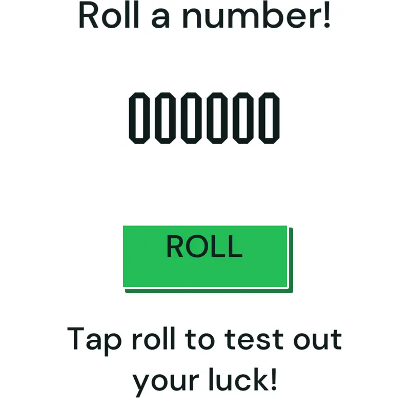 Number roll by @Hexadecimal