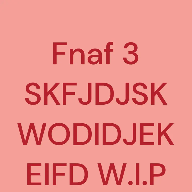 fnaf 3 by @sonicthehedgehogFHWGS