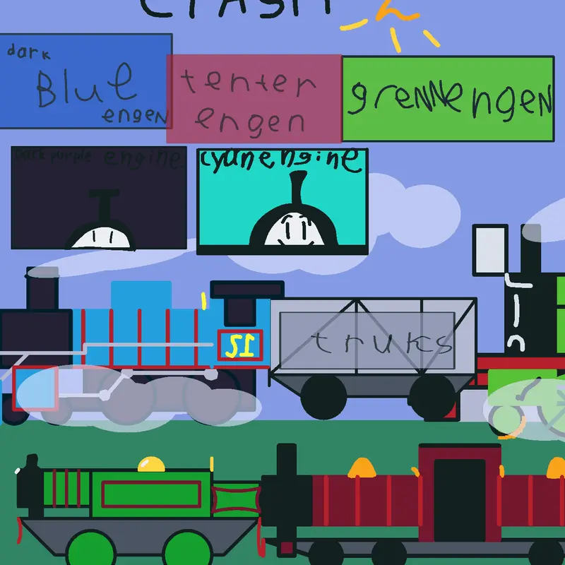 Train crash 2! by @blueA1